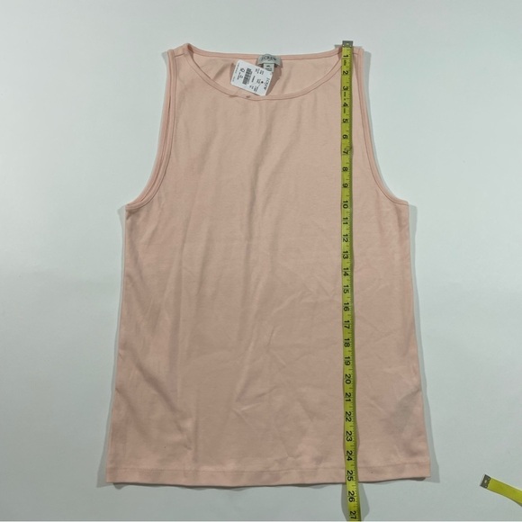 New J Crew Open Neck Cami Tank Top Soft Pink XL Cotton - Picture 6 of 7